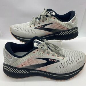 Brooks Women's Adrenaline GTS Gray and Black Running Shoes 10 Wide (D)